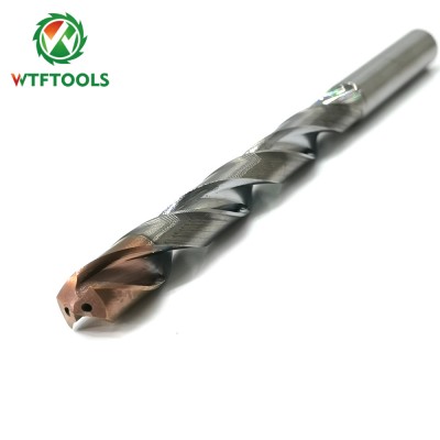 WTFTOOLS 5xD tungsten carbide dril bits for hardeness steel with inner coolant